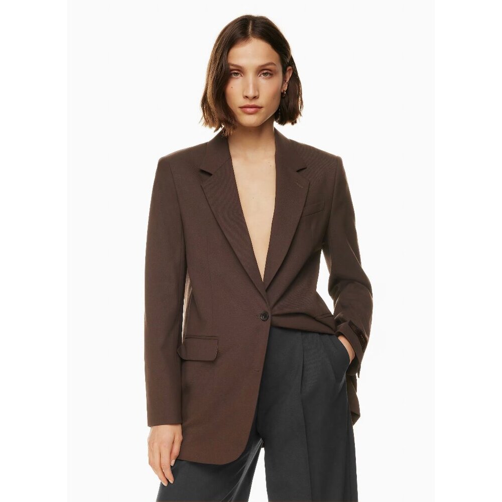 NWT Babaton Aritzia rich mocha brown Agency blazer
